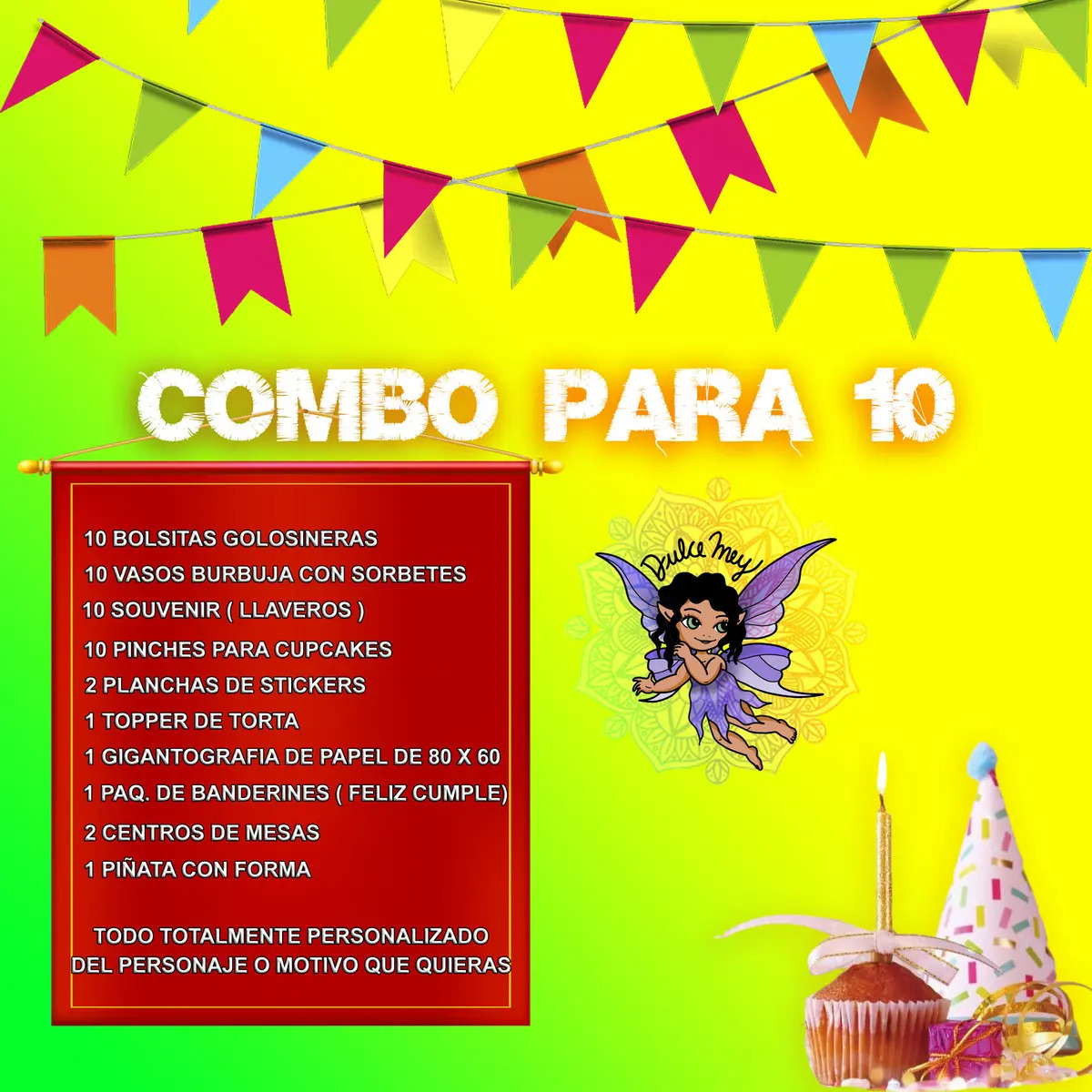 Piñata colorida para fiesta infantil